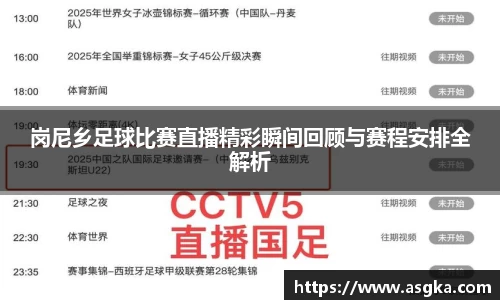 岗尼乡足球比赛直播精彩瞬间回顾与赛程安排全解析