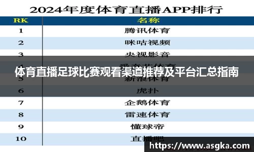 体育直播足球比赛观看渠道推荐及平台汇总指南
