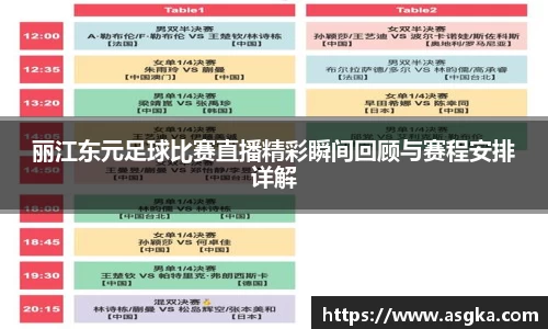 丽江东元足球比赛直播精彩瞬间回顾与赛程安排详解