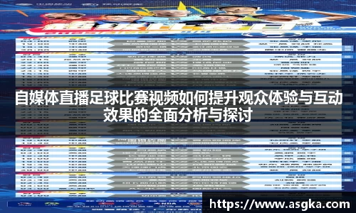 自媒体直播足球比赛视频如何提升观众体验与互动效果的全面分析与探讨