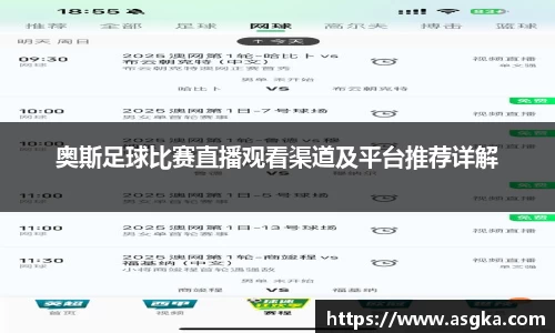 奥斯足球比赛直播观看渠道及平台推荐详解