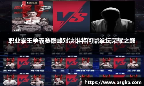 职业拳王争霸赛巅峰对决谁将问鼎拳坛荣耀之巅